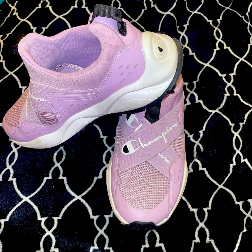 Purple champion slip on tennis shoes